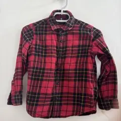 UNIQLO 長袖シャツ 120 赤・黒・黄チェック