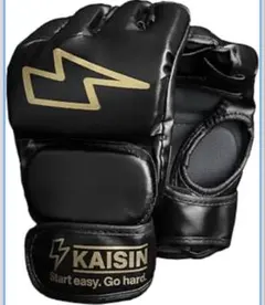 KAISIN オープンフィンガーグローブ パンチング グローブ 総合 ボクシングのサムネイル