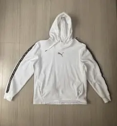 PUMA ホワイト フード付きパーカー S