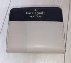 未使用　kate spade　ツートンカラー　折りたたみ財布