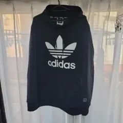 【撥水加工】adidas ブラック パーカー　スノーボード　L