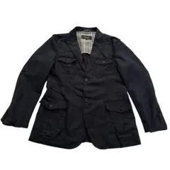 美品 Burberry Black Label 麻混 テーラードジャケット L