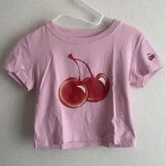 KIRSH チェリー柄 ピンク クロップドTシャツのサムネイル