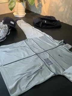 【希少Y2K】NIKE 00s バックロゴ トラックジャケット シルバーグレーL