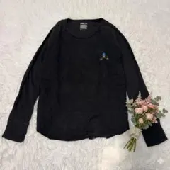 【graniph】グラニフ ワッフル切替 海賊スカル刺繍 長袖カットソー Mのサムネイル