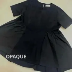 OPAQUE CLIP ブラック ペプラムトップス
