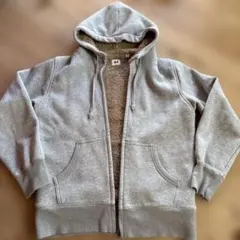 ユニクロ スウェットフルジップパーカー メンズM グレー、ボアパーカー