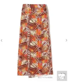 CLOUDY タイトタックスカート　オレンジ