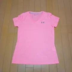 Under Armour HeatGear Vネック Tシャツ SM/P ピンク