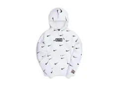 KITH ナイキロゴ フード付きパーカーフーディ白