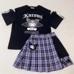 しまむら　クロミ　サンリオ　コラボ　プリーツスカート　Tシャツ　140cm