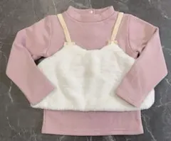 110cm 重ね着風トレーナー パーカー