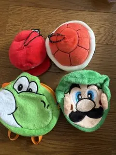 スーパーマリオ　小型ポーチ　ルイージ　ヨッシー　ぬいぐるみ　キーホルダー