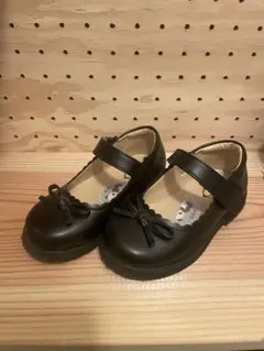 pairs Club 黒 リボン付きフォーマルシューズ 15.0cm