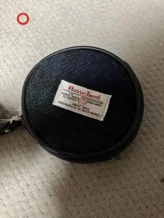 Harris Tweed ウールポーチ 円形 ダークブルーのサムネイル