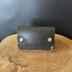 No.052 3層ミドルトラッカーウォレット ホースバット茶芯 コイン