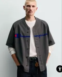 CHAMPION ® X ZARA ベースボールプリントシャツ sサイズのサムネイル