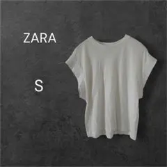 ZARA ザラ 半袖 カットソー 白 ノースリーブ