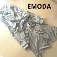 EMODA トレンチコート オーバーサイズ ボリューム袖 キャメルのサムネイル