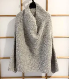 ボトルネックセーター　トップダウンセーター　ハンドメイド