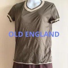 大幅値引き❤️OLD ENGLAND／オリーブグリーン Vネック レースカットソーのサムネイル