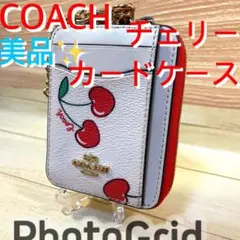 COACH コーチ チェリー柄 カードケース 美品‼️