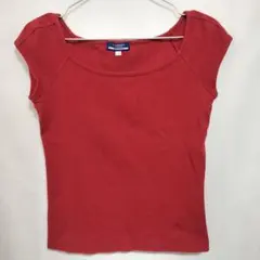 美品★BURBERRY BLUE LABEL ノースリーブTシャツ 38 レッド