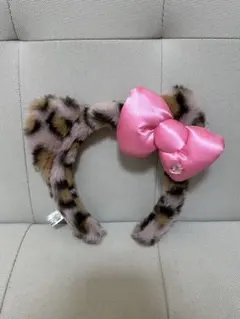 USJ ヒョウ柄リボンカチューシャ　キティちゃん