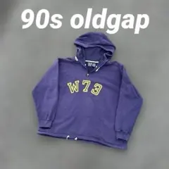 90s デカタグ oldgap 茄子紺 ハーフジップ 