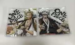 ONE PIECE ガラスプレート ゾロ＆ロー 2枚セット