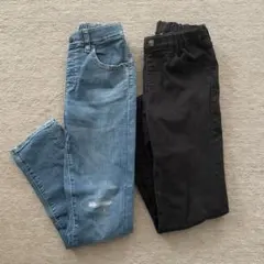 ユニクロ ジーンズ ブラック パンツ140 まとめ売り セット