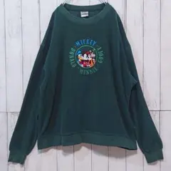 ヴィンテージ DISNEY STORE ミッキーフレンズ刺繍フリーススウェット