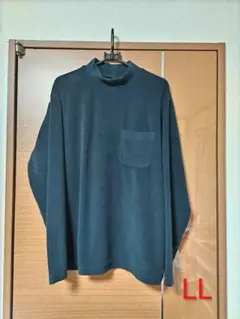 冬暖か　フリース　カットソー　長袖　LL ネイビー