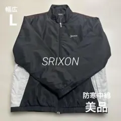 美品 スリクソン メンズ ゴルフ 防寒 中綿 ジャケット 黒 サイズ幅広L