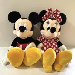 【まとめ売り】 圧縮なし Disney 特大 ぬいぐるみ ミッキー ミニー ペア