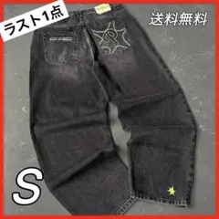 黒バギーデニムスターチーム menes jaded london bigboy似