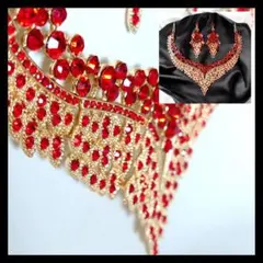 ネックレス ピアス セット ブライダル 社交ダンス パーティー 高品質 1cc