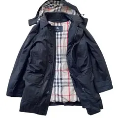 ブラック ステンカラーコート