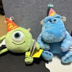 Disney モンスターズインク　ぬいぐるみ　サリー　マイク　2月　新品2点