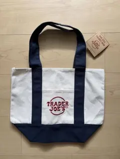TRADER JOE'S ネイビーミニトートバッグ