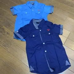 アメリカンイーグル半袖シャツ 青2枚セット