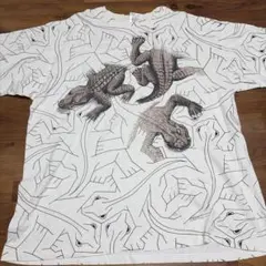 【激レア!!】90s M.C.ESCHER 爬虫類 アートTシャツ XL AOP