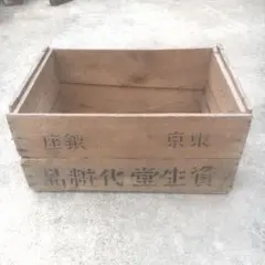 資生堂アンティーク木箱　大型　／当時物　希少　戦前／右横書き