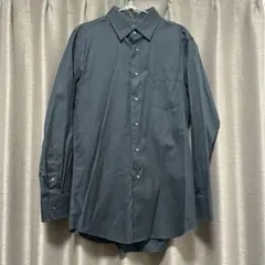 ユニクロ　メンズ　シャツ　黒　ブラック　L