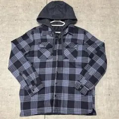 90s berkley jensen フェイクレイヤード フーディー ネルシャツ