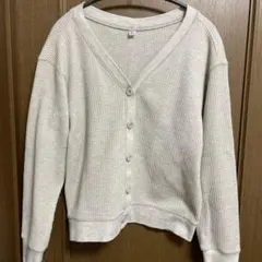 UNIQLOワッフルＶネックカーディガン