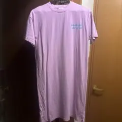 新品未使用薄紫 半袖Tシャツ メッセージ入り