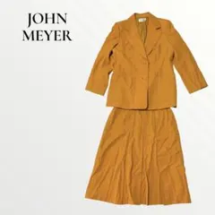 ジョンマイヤー セットアップ ジャケット プリーツスカート オレンジ Mサイズ