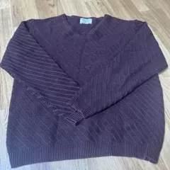 NICOLE CLUB ダークレッド Vネックニット