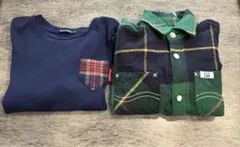キッズトップス　男の子100㎝　2枚まとめ売り